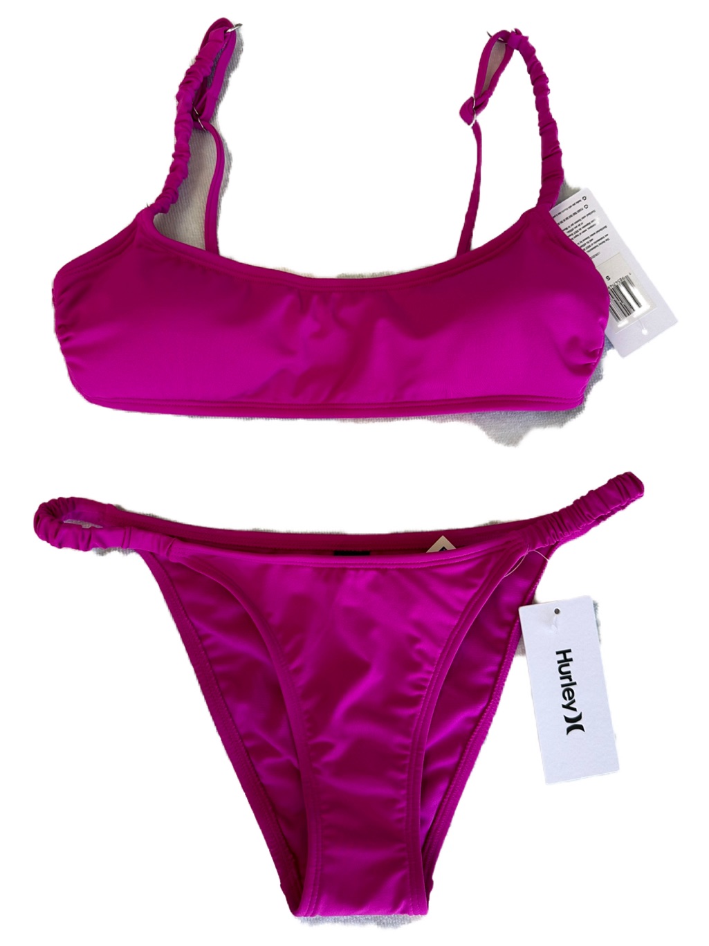 Hurley Womens Scoop Orchid Bikini Top Size Small